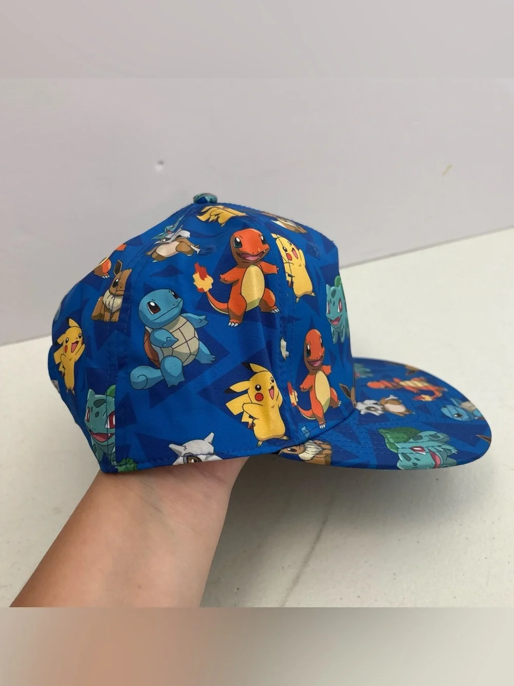 Pokémon Snapback Cap Pikachu Bulbasaur Charmander Squirtle Eevee Cubone 2024